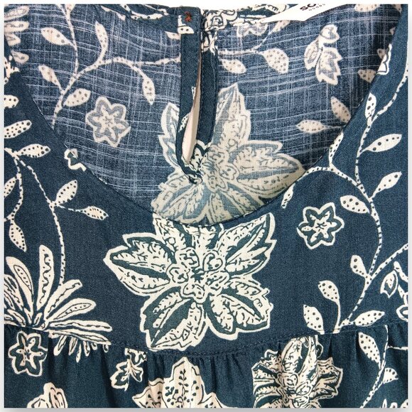 SONOMA- Women's Top-Green-White Floral-Tank-SIZE PXS-Light-Casual-Comfort - Picture 7 of 13